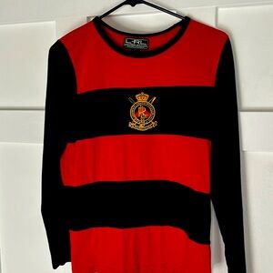Ralph Lauren Lauren Active Equestrian Club Long Sleeve Shirt, Stripped